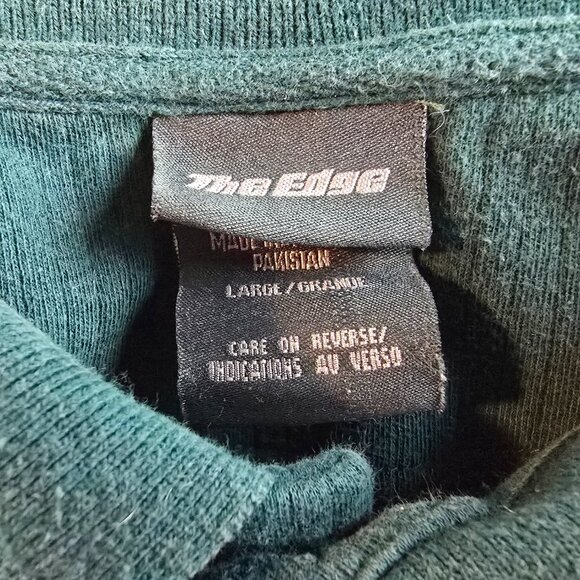 Vintage Philadelphia Eagles Polo Shirt Mens Large Green NFL Embroidered The Edge - Picture 6 of 7